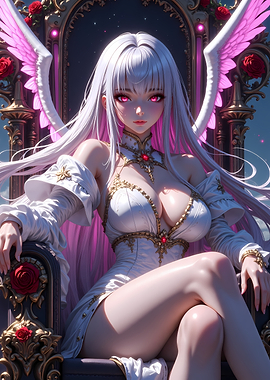 Angel Queen on Throne