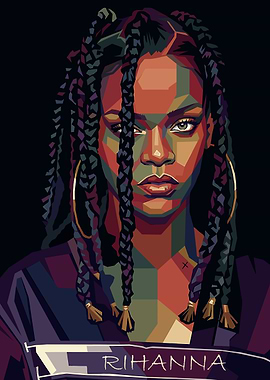 Rihanna Pop Art Portrait