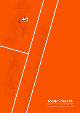 Roland Garros Tennis Poster