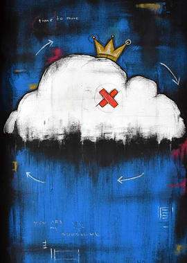 Cloud with Crown and Red X