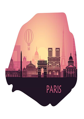 Paris Skyline Silhouette