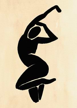Black Silhouette of a Dancer
