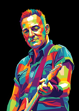 Bruce Springsteen Pop Art Portrait