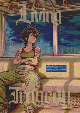 Anime Character on a Train