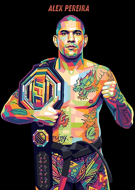 Alex Pereira UFC Champion Pop Art
