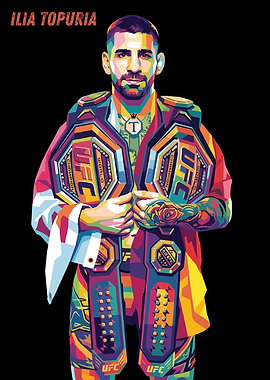 Ilia Topuria UFC Champion Pop Art