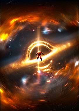 Astronaut falling into a black hole