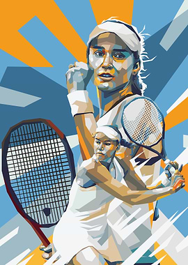 Elena Rybakina in Action Poster