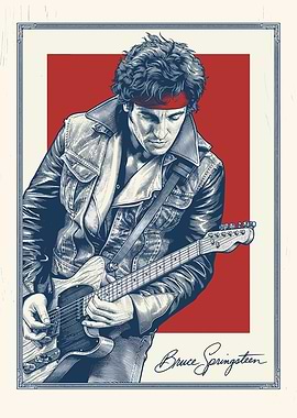 Bruce Springsteen Playing Guitar
