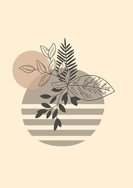 Bohemian Botanical Line Art