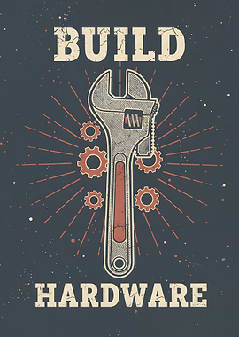 Build Hardware Wrench and Gears Poster