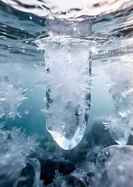 Underwater Ice Crystals