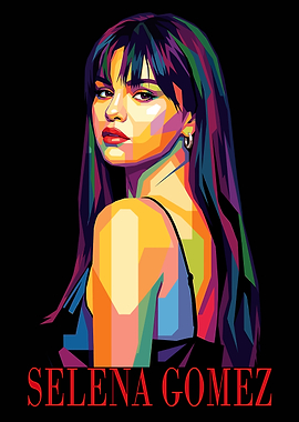 Selena Gomez Pop Art Portrait