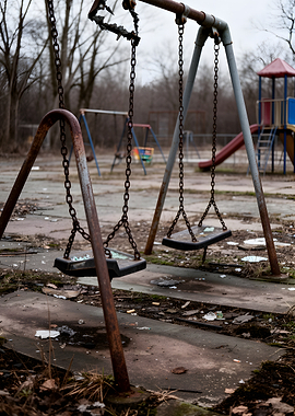 Abandoned Playground Swings
