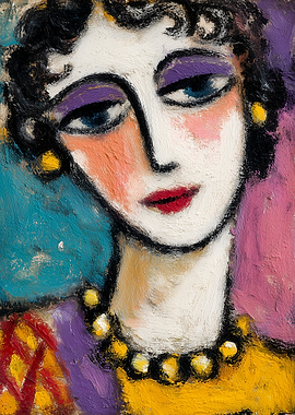 Portrait of a Woman with Bold Makeup