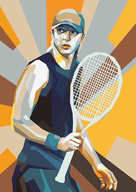 Iga swiatek in Pop Art Style