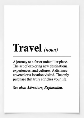 Travel Definition Poster