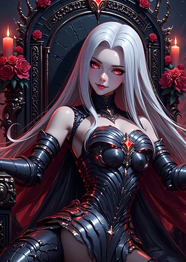 Gothic Queen on Throne