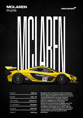 McLaren P1 GTR Poster