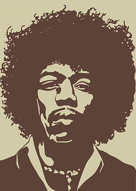 Jimi Hendrix Pop Art Portrait