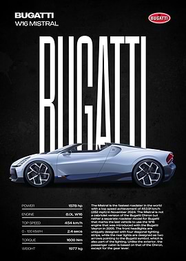 Bugatti W16 Mistral Roadster