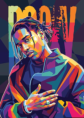 A$AP Rocky Pop Art Portrait