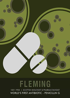 Alexander Fleming Penicillin Poster