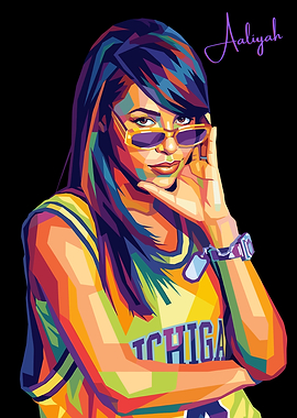 Aaliyah Pop Art Portrait