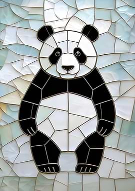 Panda Mosaic Art