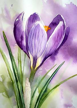 Crocus in Soft Violet