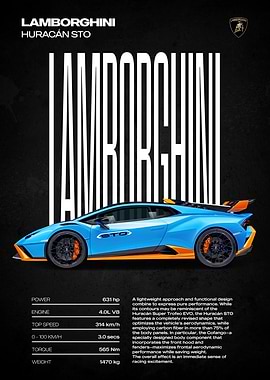 Lamborghini Huracán STO Poster