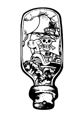 Ship In Light Bulb Design