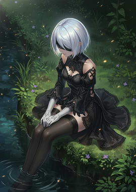 2B Sitting by a Stream