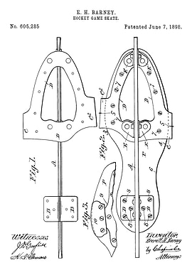 Patent Drawing of a Hockey Skate