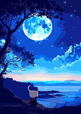 Hollow Knight Under the Full Moon