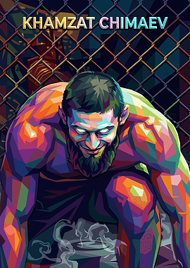 Khamzat Chimaev WPAP Pop Art