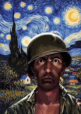 Soldier in Starry Night