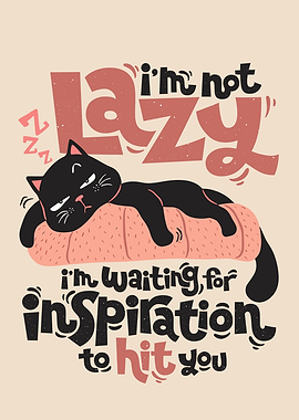 Funny Cat Waiting for Inspiration