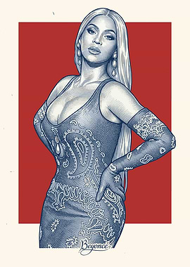 Beyoncé in a Paisley Dress