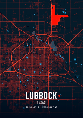 Lubbock Texas City Map