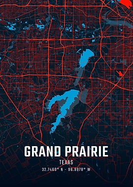 Grand Prairie Texas City Map