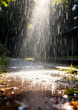 Sunlight through rain