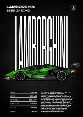 Lamborghini Essenza SCV12 Poster