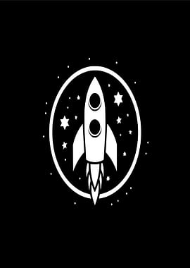 Rocket in Space Illustration