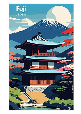 Mount Fuji and Pagoda