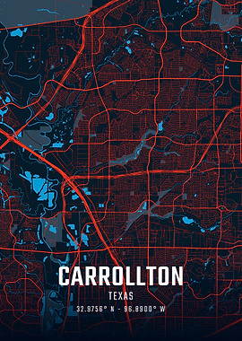 Carrollton Texas City Map