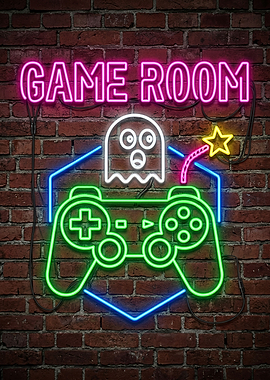 Neon Game Room Sign