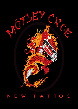 Motley Crue Dragon Spray Paint Art
