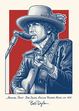 Bob Dylan Rolling Thunder Revue Archival Print