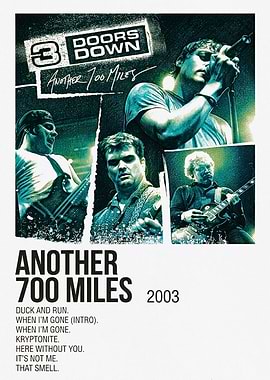 3 Doors Down Another 700 Miles Poster